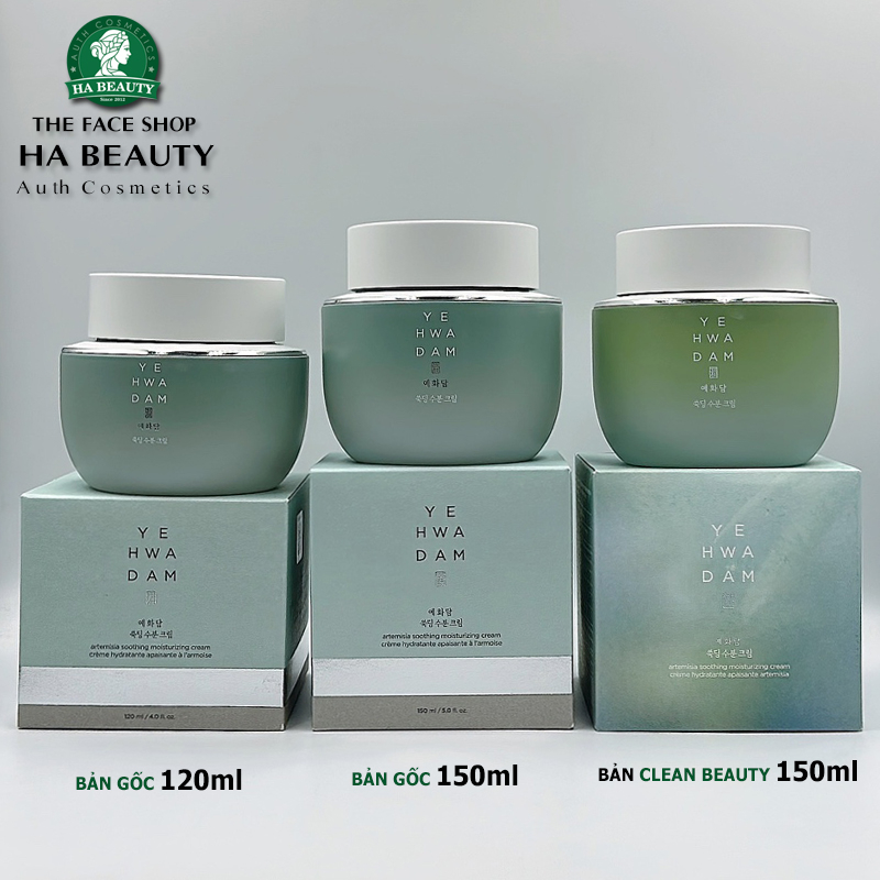 Kem dưỡng ẩm làm dịu da chống lão hóa oxy hóa vitamin The Face Shop Yehwadam Artemisia Soothing Moisturizing Cream 120ml