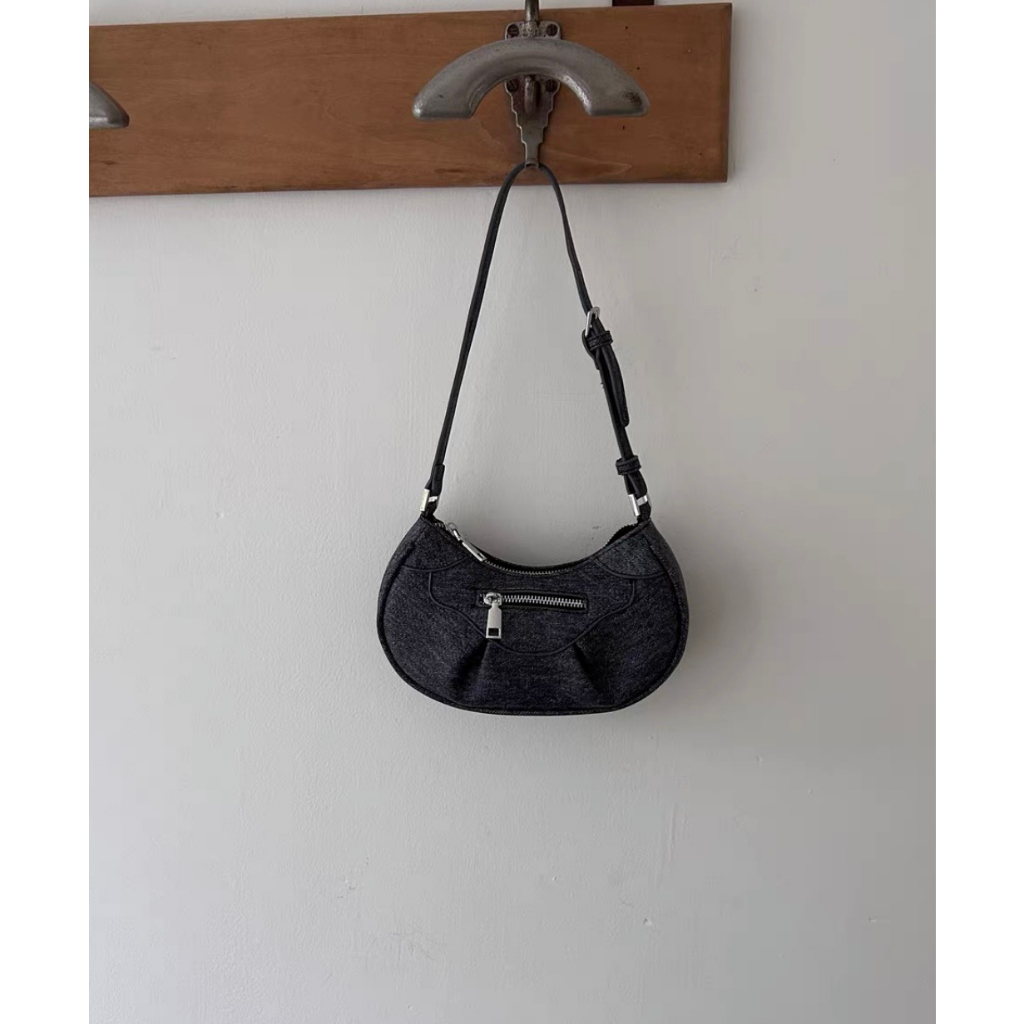 Túi xách nữ pamoli vải bò kẹp nách đeo chéo dáng bầu xinh_ TDC243