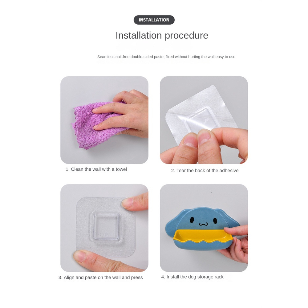 Giá Đỡ Xà Phòng Hình Cún Gắn Tường Tiện Dụng