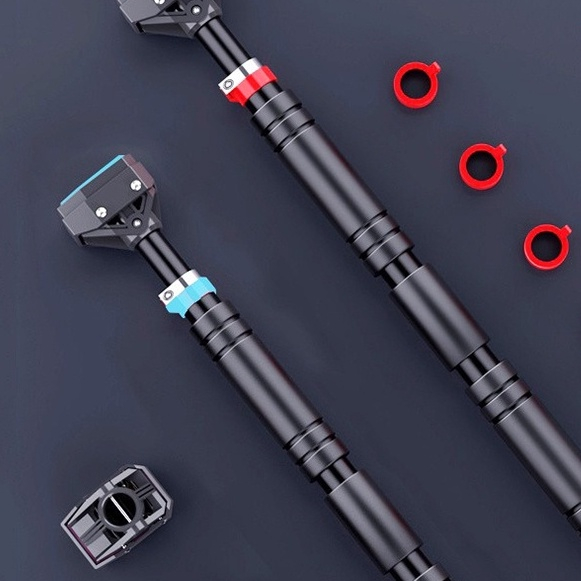 Thanh tập xà đơn treo tường gắn cửa cao cấp có chốt chống xoay tùy chỉnh từ 65 - 160cm phù hợp tập thể thao