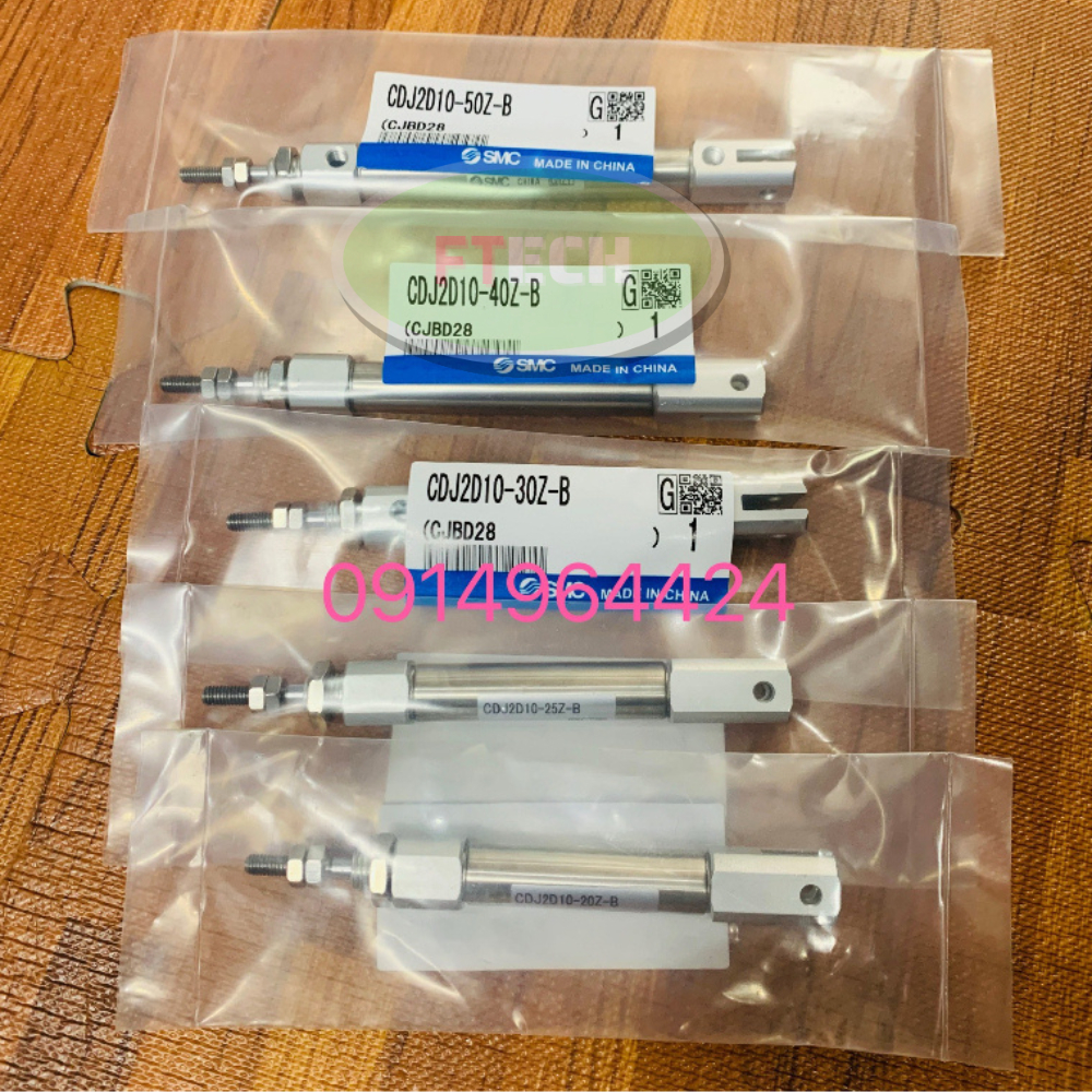 Xy Lanh Khí Nén Tròn Mini CDJ2D10-20Z/25Z/30Z/40Z/50Z-B