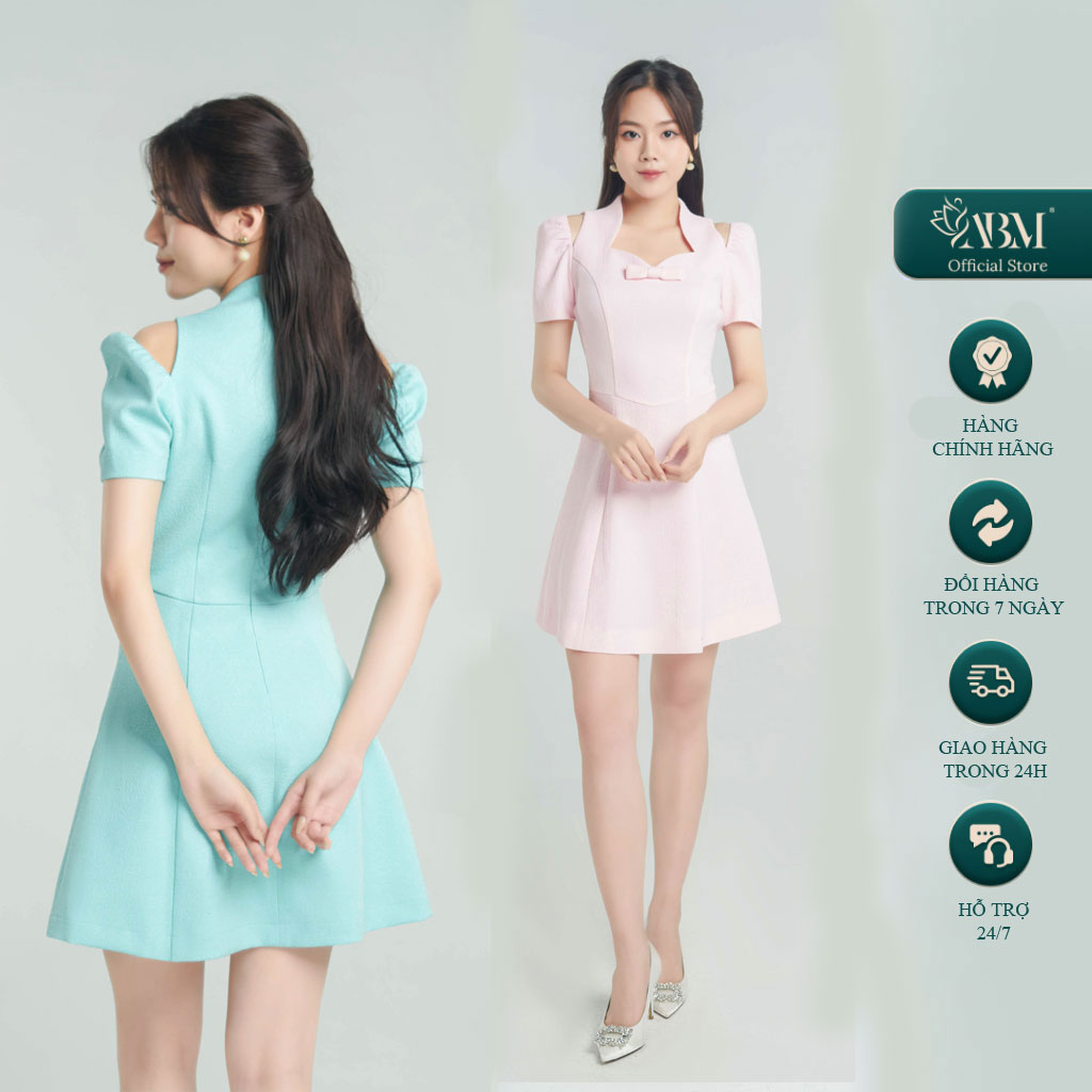 Đầm Odile ABM FASHION, Đầm Thiết Kế Chiết Eo Dáng Chữ A, Tay Bồng, Vải Xốp Hàn Quốc Mặc Dạo Phố, Dự Tiệc - T22DL0262