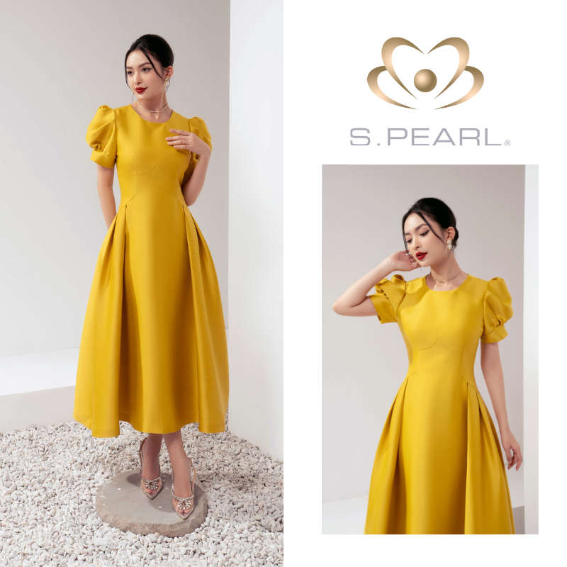 Đầm SPEARL| PARTY DRESS dự tiệc sang trọng dáng xòe 22LF3B6896348
