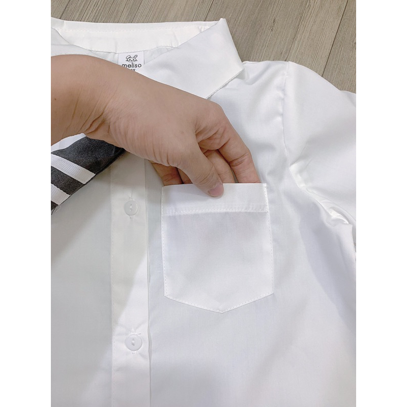 Set Váy Bé Gái Thu Chân Váy Ghi 3 Sọc MLS