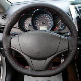 Toyota vios 2014-2018, bọc vô lăng loại tự khâu cho xe vios bằng da nappa, ốp da vô lăng các đời xe vios 2014-2018