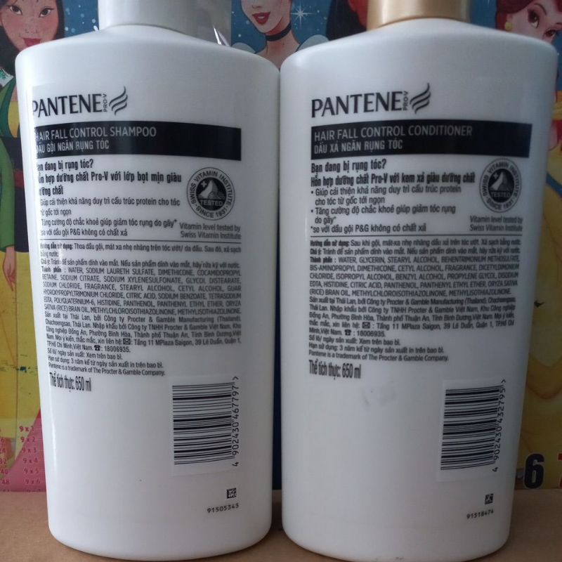 DẦU GỘI VÀ SẢ PANTENE NGĂN DỤNG TÓC 650ML