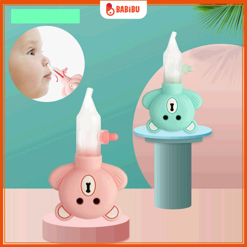Dụng Cụ Hút Mũi Hình Gấu, Chất Liệu Silicon Dành Cho Bé Babibu - HMHG