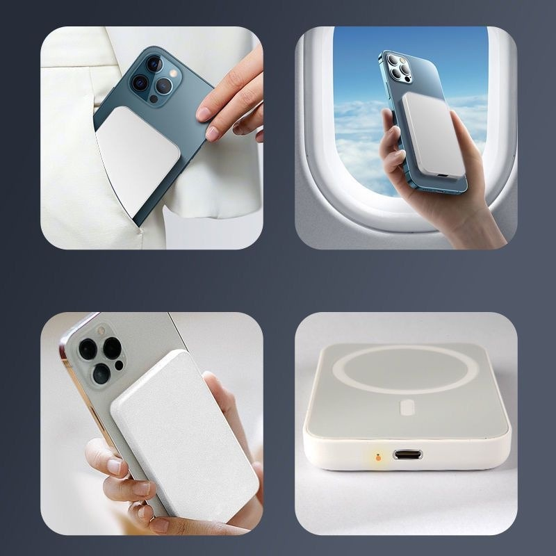 Sạc Dự Phòng Không Dây 10000mAh Kỹ Thuật Số Cho iPhone11 12 13 14Huawei Xiaomi Sam