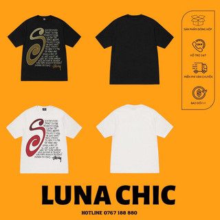 Áo Thun stussy in hoạ tiết nhiều chữ cotton 2 chiều nhiều mẫu hottrend vải 100% cotton