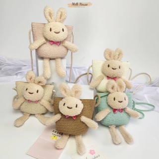 Túi cói mini đeo chéo hình thỏ dễ thương cho bé