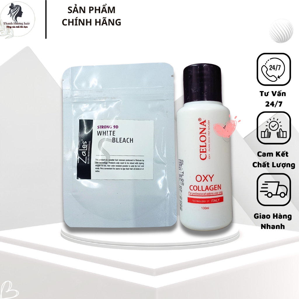 (Set mini) Bột tẩy tóc 100g cao cấp + tặng kèm oxy - [Thanh Hương Hair]