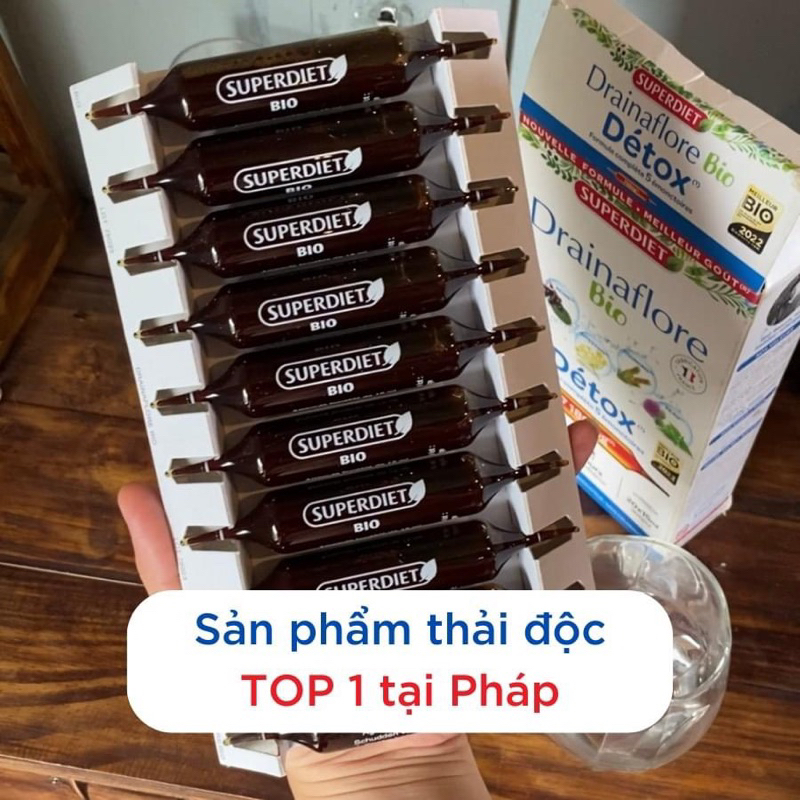 THẢI ĐỘC CƠ THỂ 5IN1 SUPERDIET DRAINAFLORE BIO 20 ỐNG