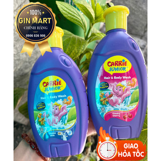 Tắm gội cho bé Carrie Junior 280g hương Cherry/ Nho/ Sữa