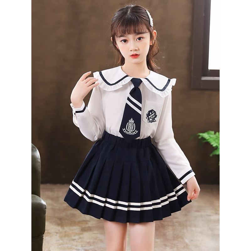 chân váy xếp ly nhỏ viền gấu trắng(cv0505+)