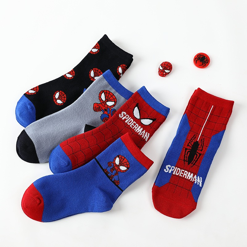 Set 5 đôi vớ cho bé trai hình khủng long dễ thương, tất trẻ em thoáng mát