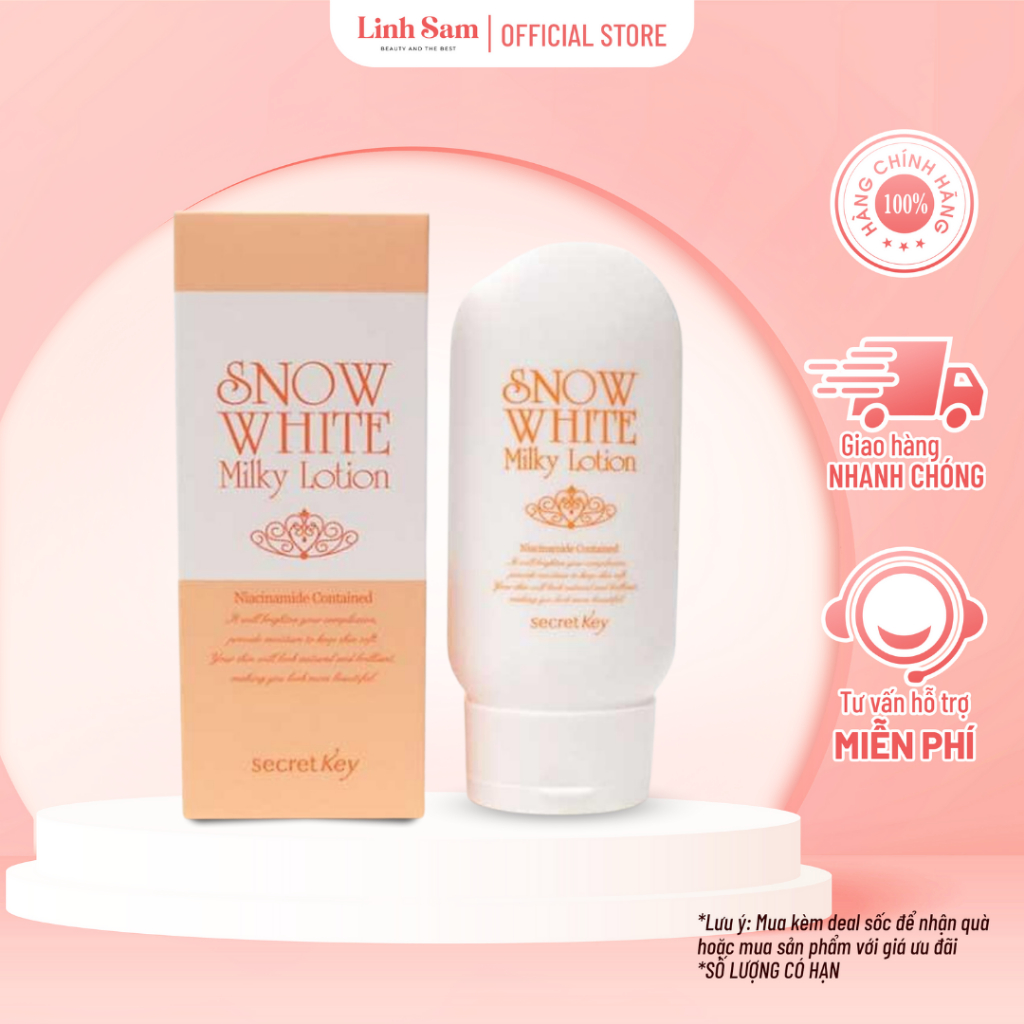 Sữa Dưỡng Trắng Da Secret Key Snow White Milky Lotion 120g