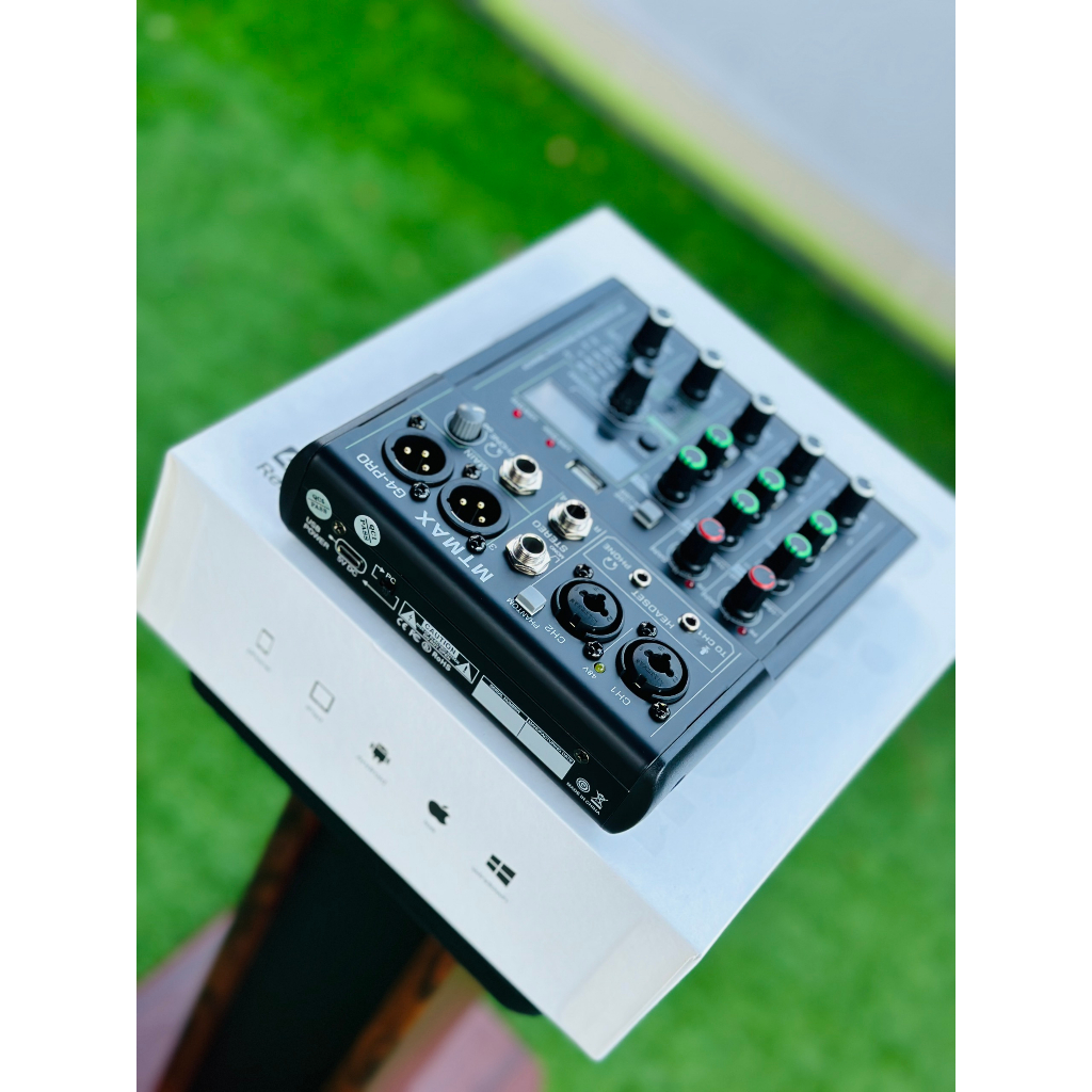Mixer G4 mini 2022 - 88 chế độ vang, 3 kênh  - Tích hợp nguồn 48V dành cho micro thu âm karaoke live