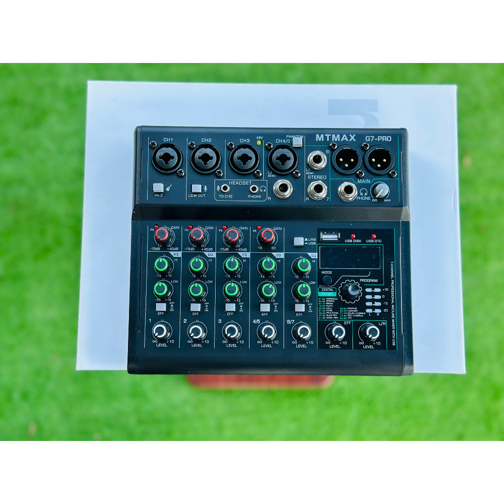 Mixer G7 MTMAX - Mixer Karaoke Loa Kéo - Hát Thu âm - 88 Hiệu ứng vang số