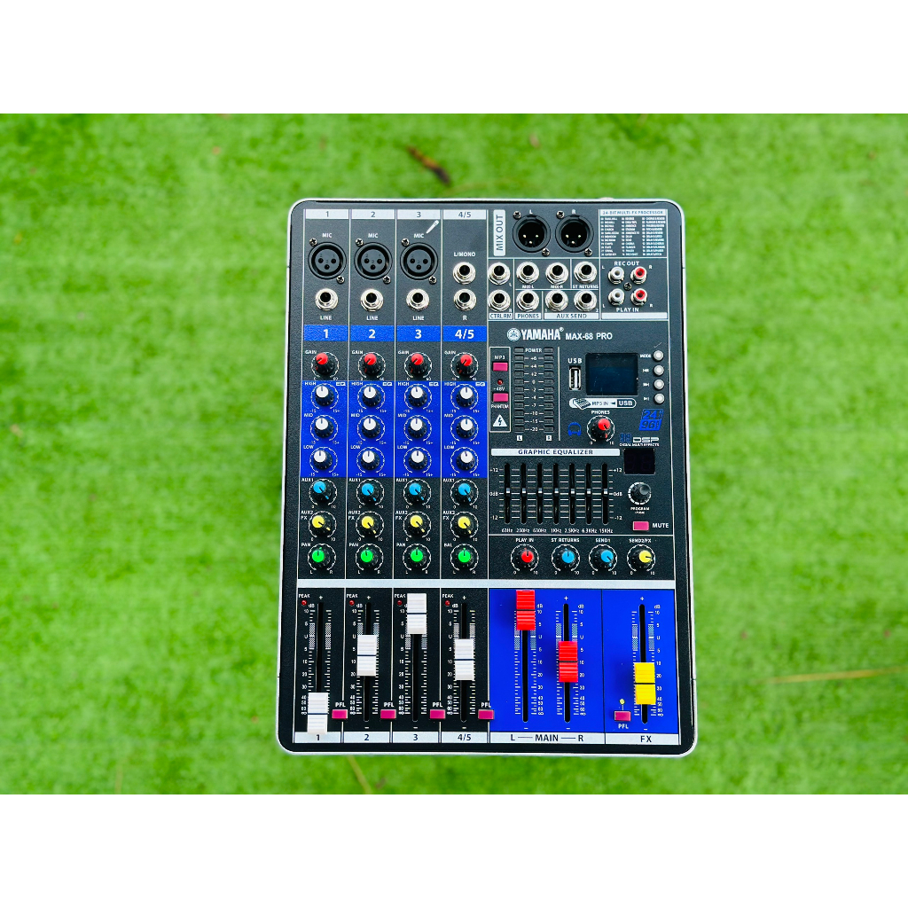 Bàn trộn âm thanh Mixer MAX68 PRO - 99 hiệu ứng vang âm thanh chuẩn phòng thu, hát karaoke gia đình, live stream