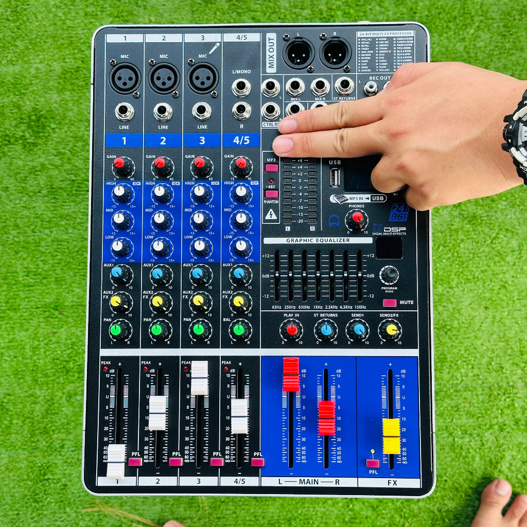 Bàn trộn âm thanh Mixer MAX68 PRO - 99 hiệu ứng vang âm thanh chuẩn phòng thu, hát karaoke gia đình, live stream