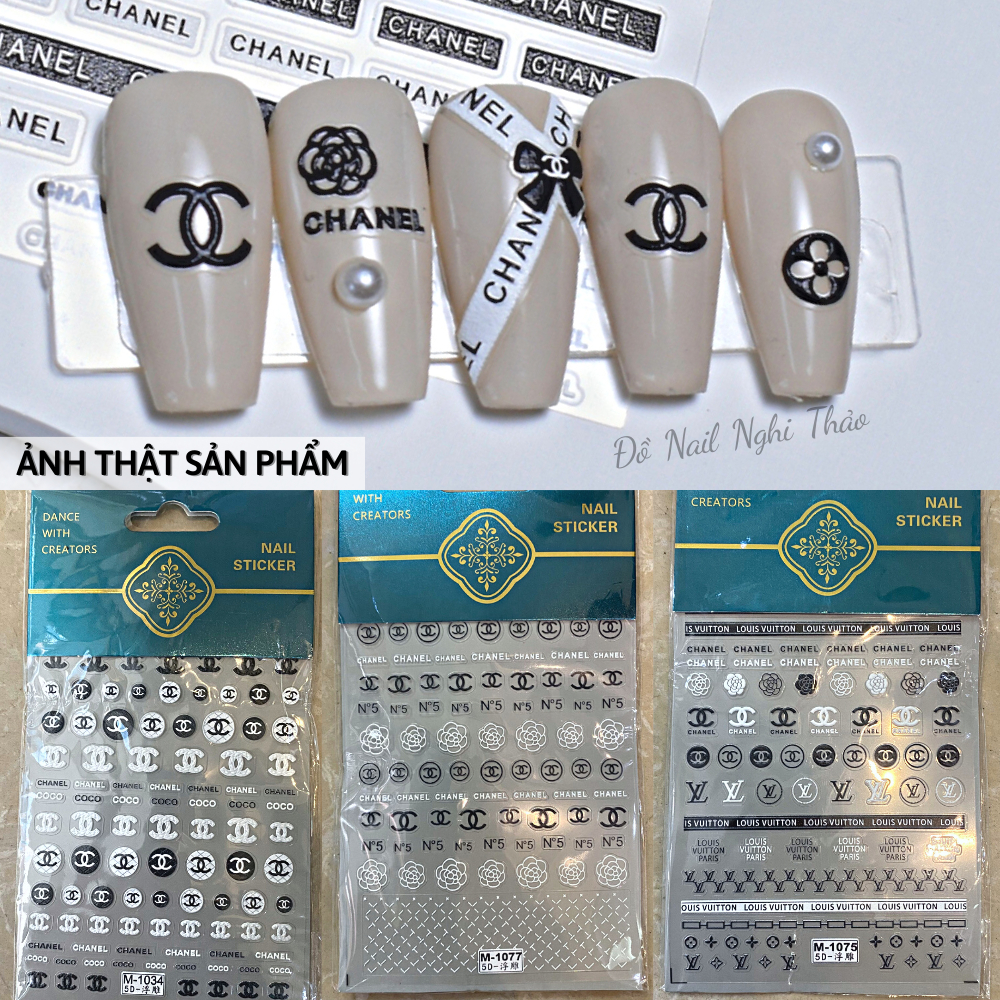 Sticker nail 5D thương hiệu trang trí móng NGHI THẢO