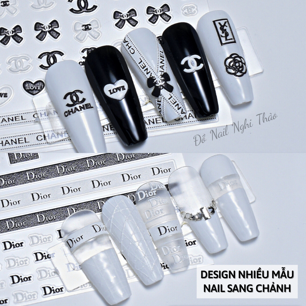 Sticker nail 5D thương hiệu trang trí móng NGHI THẢO