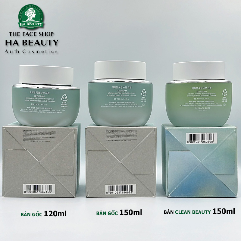 Kem dưỡng ẩm làm dịu da chống lão hóa oxy hóa vitamin The Face Shop Yehwadam Artemisia Soothing Moisturizing Cream 120ml
