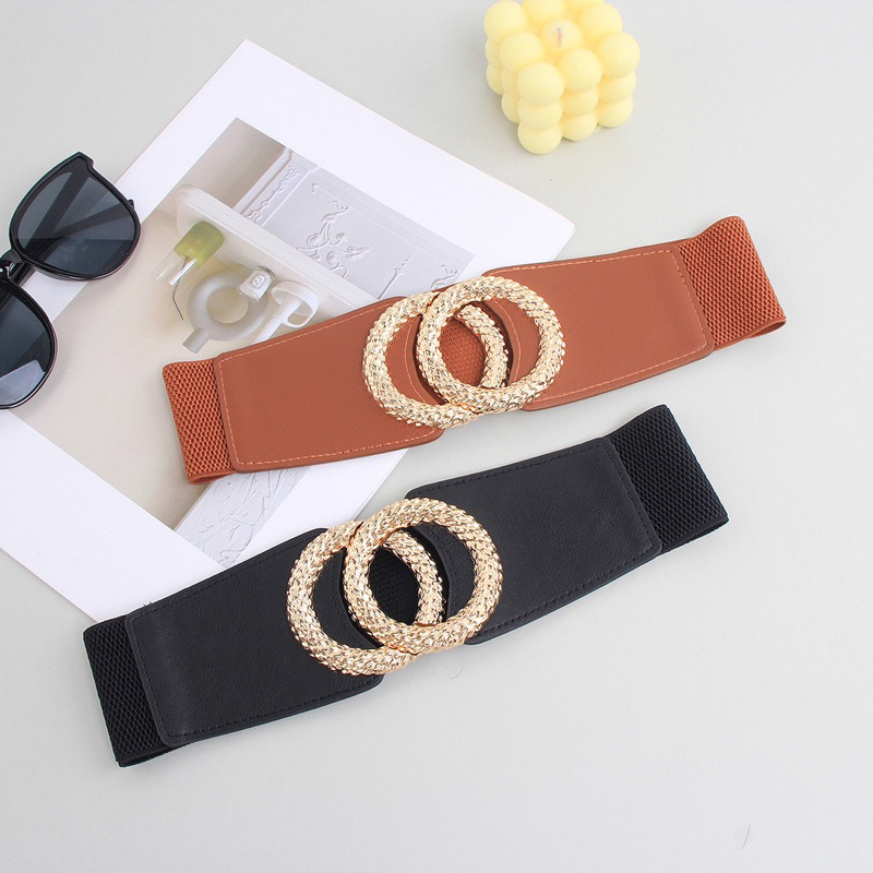 Đai Váy B99 Thắt Lưng Nữ Bản Lớn trang trí bằng kim loại khóa tròn corset phong cách Châu Âu