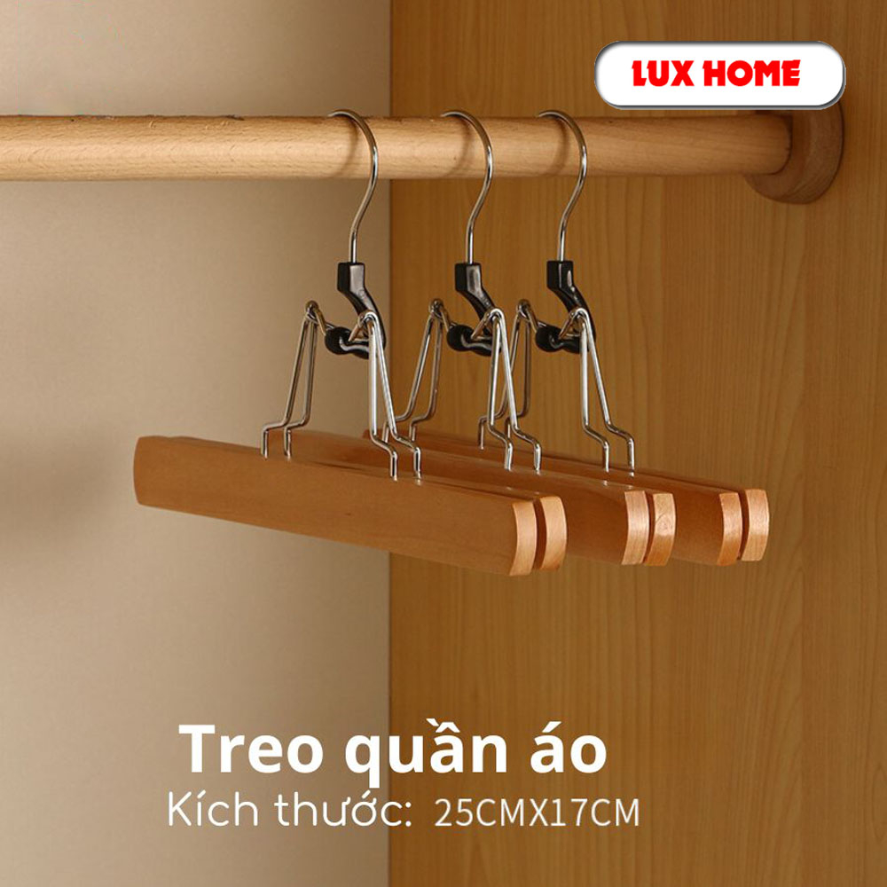 Móc gỗ treo đồ lót, khăn, thắt lưng, cà vạt, áo hai dây, phụ kiện đa năng tiện dụng