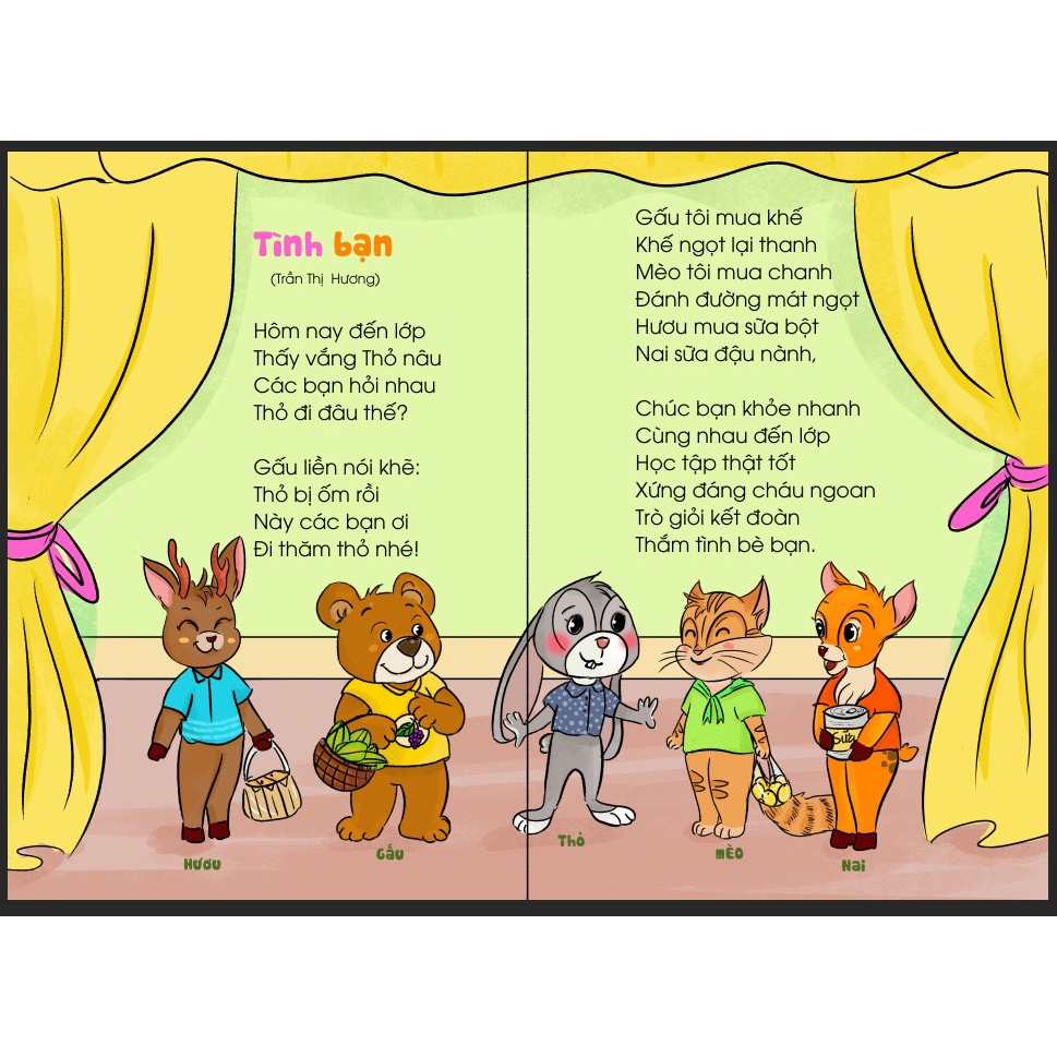 Sách - Thơ Cho Bé Học Nói Bìa Cứng - Giúp Bé Phát triển IQ, EQ