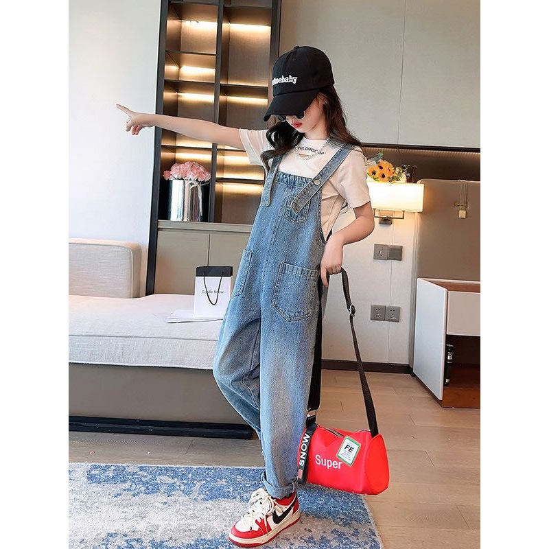 Yếm cho bé gái mặc hè size đại,Yếm Jean Cao Cấp Cho Bé Gái size Đại