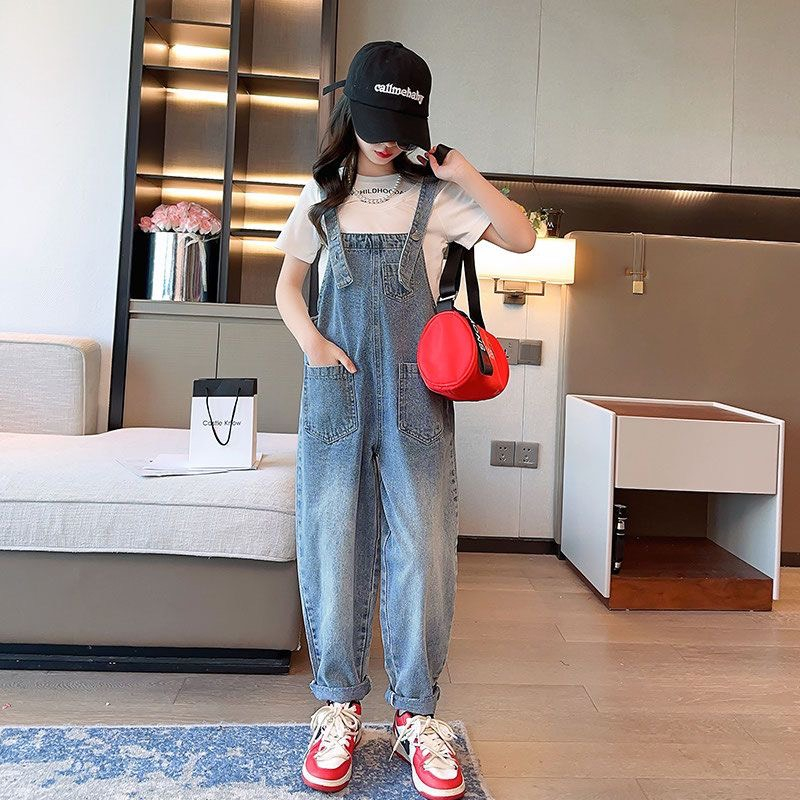 Yếm cho bé gái mặc hè size đại,Yếm Jean Cao Cấp Cho Bé Gái size Đại