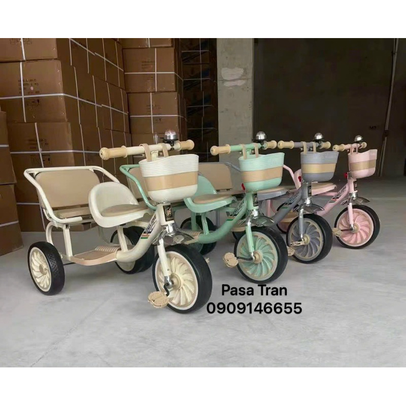 Xe đạp đôi ba bánh- xe đạp xích lô hai ghế