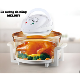 Nồi nướng đa năng, lò nướng melody thuỷ tinh xịn xò, dung tích lớn 12l