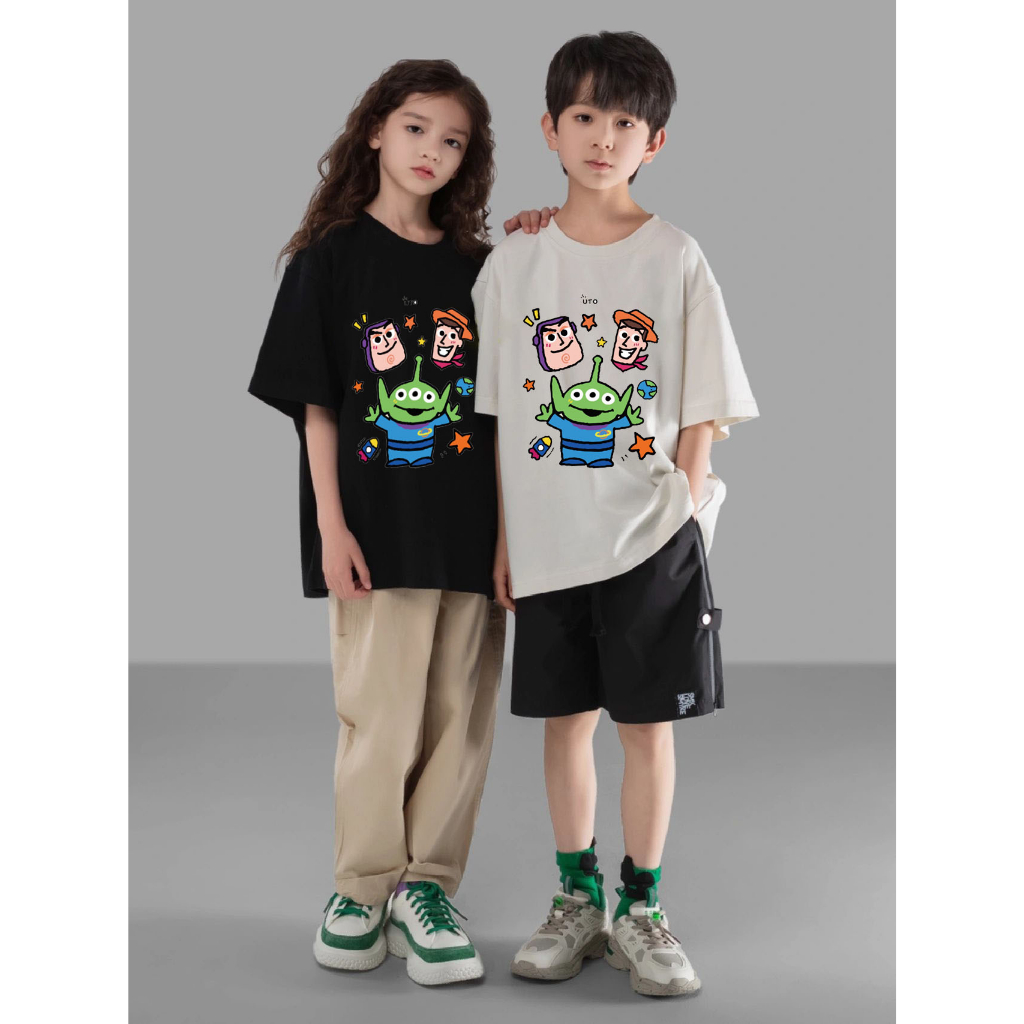 Áo thun bé gái Babylove áo ngắn tay chất cotton mềm mịn thoáng mát in Da đen Giàu Dễ thương Buồn cười