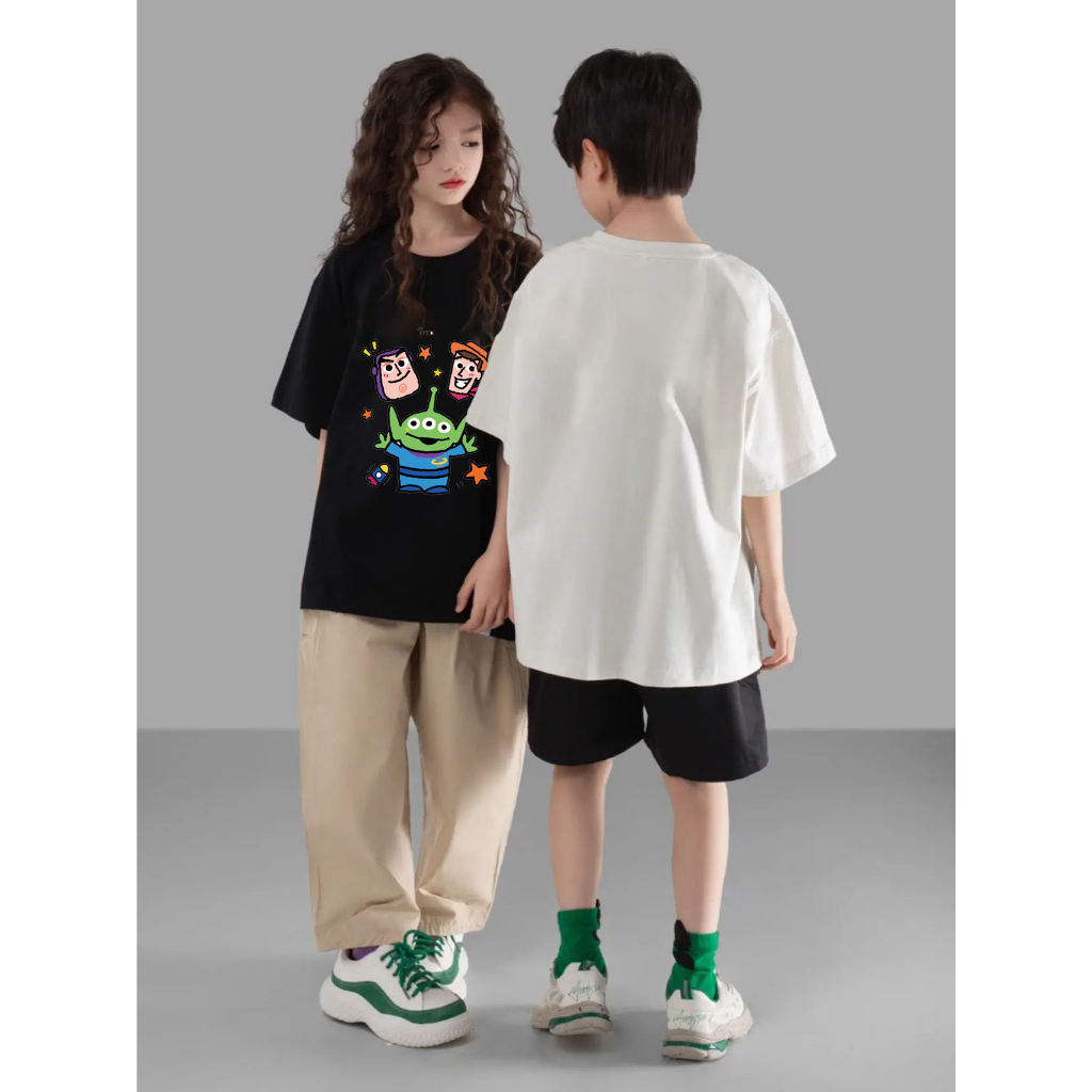 Áo thun bé gái Babylove áo ngắn tay chất cotton mềm mịn thoáng mát in Da đen Giàu Dễ thương Buồn cười