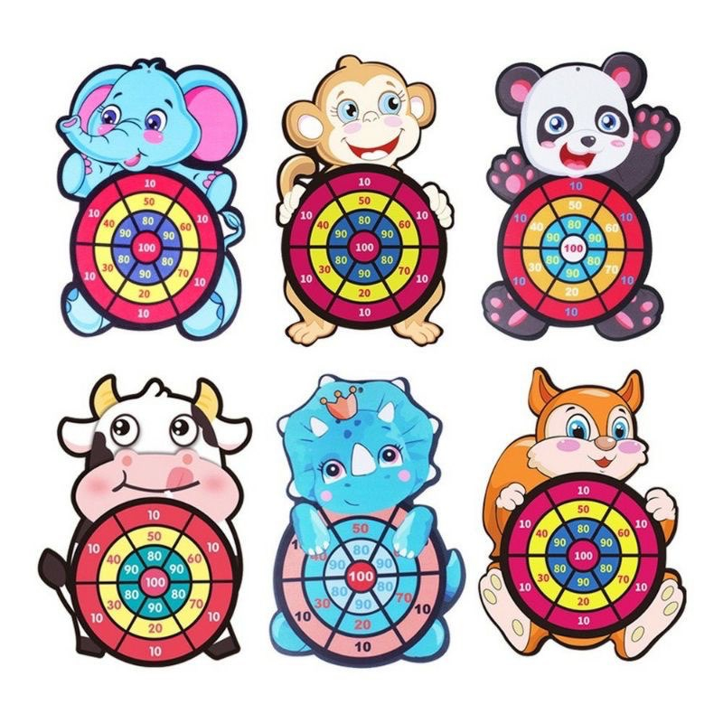 Bảng đồ chơi phi tiêu bóng dính họa tiết hoạt hình cho bé C058 - Đồ Chơi Trí Tuệ