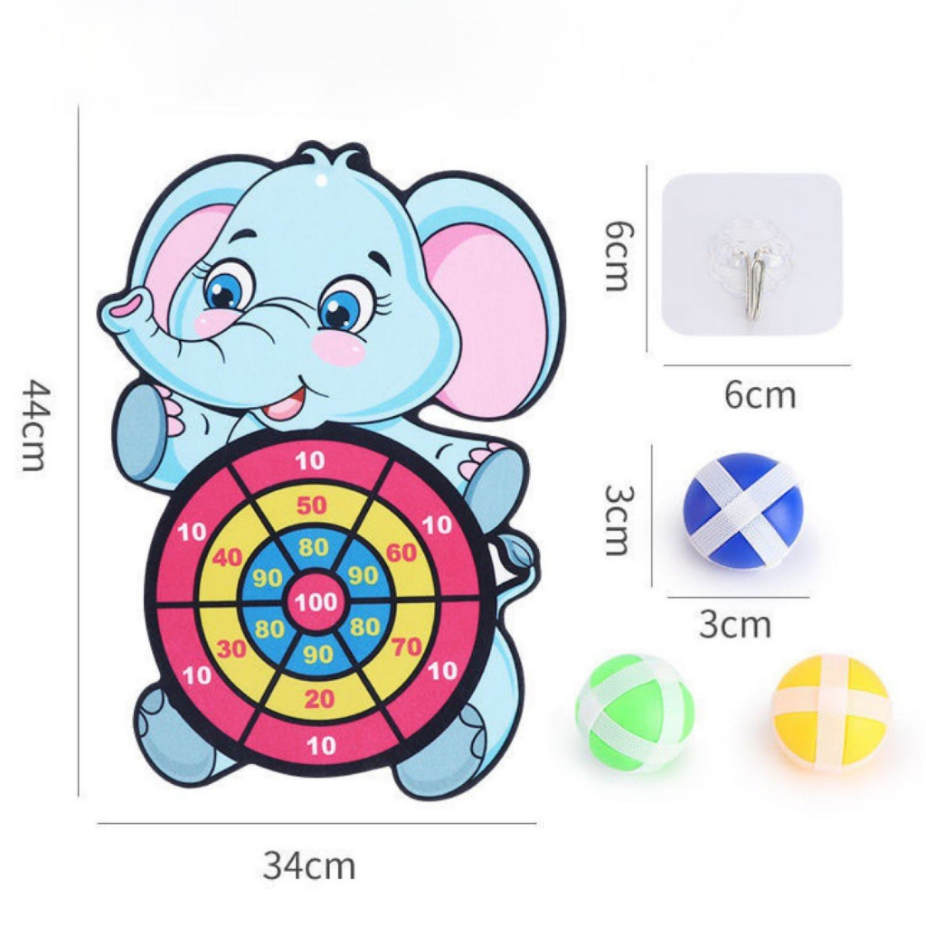 Bảng đồ chơi phi tiêu bóng dính họa tiết hoạt hình cho bé C058 - Đồ Chơi Trí Tuệ