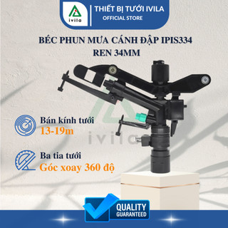 Các lọai béc phun mưa cánh đập 2-4 tia ren 34mm, Béc tưới cây bán kinh lớn, điều chỉnh góc tưới