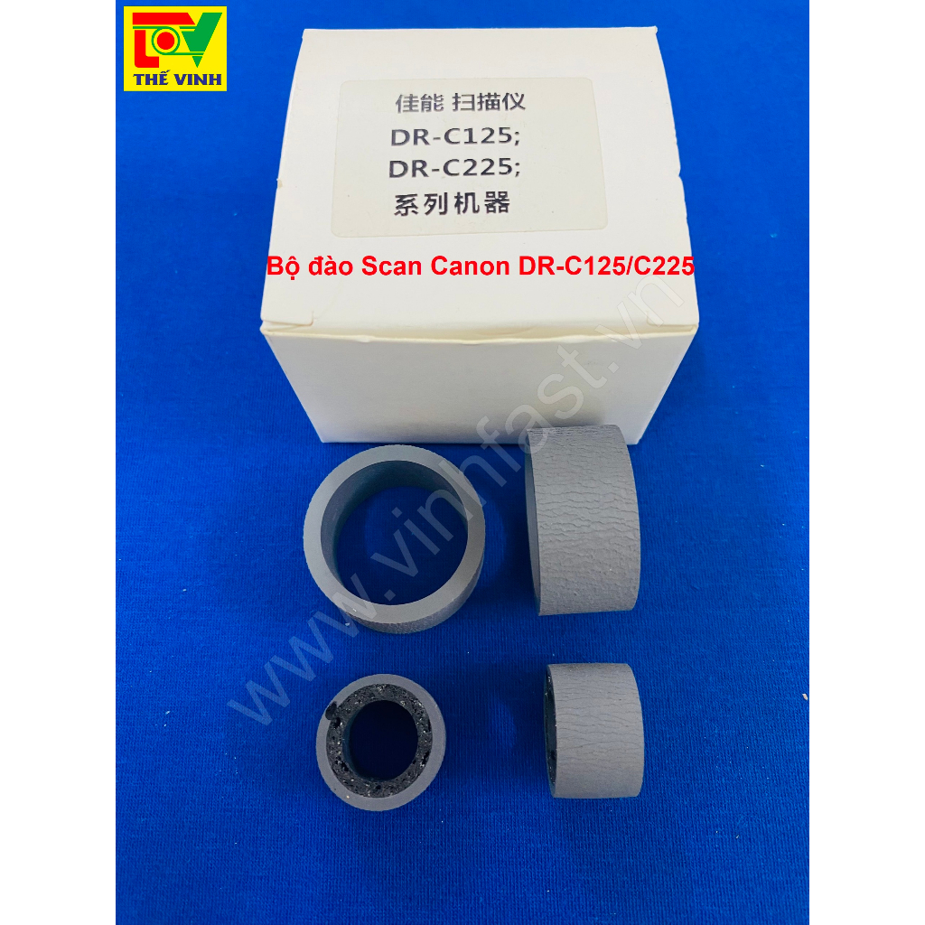 BỘ QỦA ĐÀO, CAO SU KÉO GIẤY MÁY SCAN CANON DR C125 - C125W - C225 - C225W II