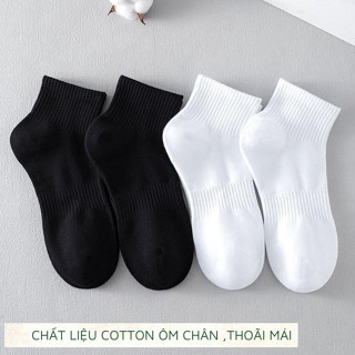 Tất Vớ Trơn Trắng ,Đen Cổ Ngắn Thể Thao Nam Nữ Thời Trang Unisex Style Hàn Quốc.
