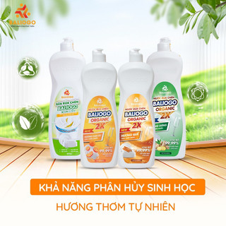 Nước rửa chén Baliogo oganic hương Cam Quế Gừng 800ml 