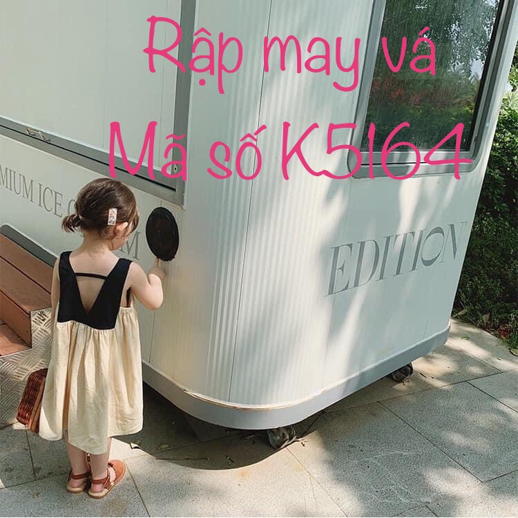 Rập Váy Thiết Kế Phối Vải Ngực Nhúm Tùng Mã K5164