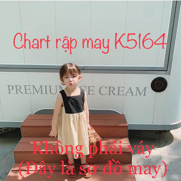 Rập Váy Thiết Kế Phối Vải Ngực Nhúm Tùng Mã K5164