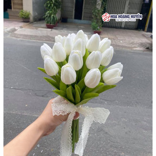Bó hoa cưới tulip giả -HN ship hỏa tốc | Hoa Hoàng Huyền