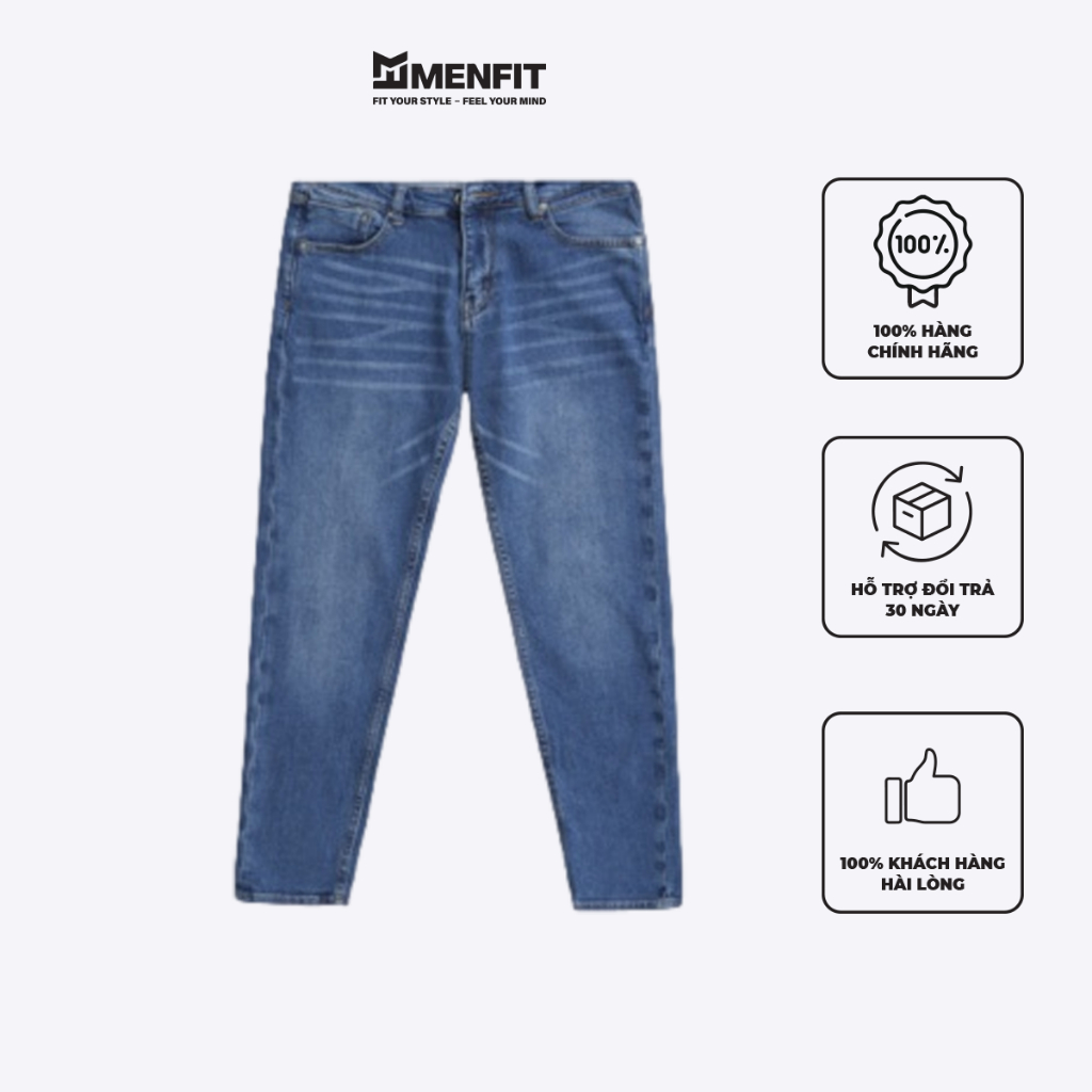 Quần Jean Nam Denim Trơn Form Slimfit - 0421-SN