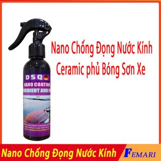 Chai xịt phủ nano ô tô chống nước kính xe,phủ bóng sơn xe - Xịt nano kính chống bám nước FEMARI