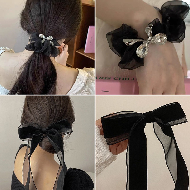 Cột tóc, kẹp tóc nơ dài