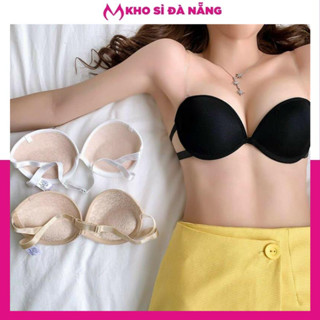 Áo cup ngực đệm tim kèm dây trong suốt chống tụt k dây, nâng ngực cao cấp hàng đẹp mặc hở vai