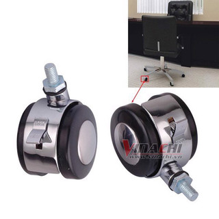 Bánh xe lăn inox chốt vặn khóa hãm - Bánh xe có chốt khóa thông minh giúp cố định sản phẩm, chống trôi